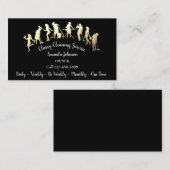 Classy Cleaning Services Gold Logo Maid Black Visitekaartje (Voorkant / Achterkant)