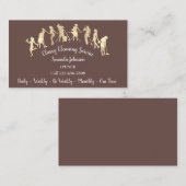Classy Cleaning Services Gold Logo Maid Brown Visitekaartje (Voorkant / Achterkant)