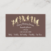 Classy Cleaning Services Gold Logo Maid Brown Visitekaartje (Voorkant)