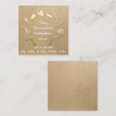 Classy Cleaning Services Gold Logo Maid Kraft Eco Vierkante Visitekaartje (Voorkant / Achterkant)