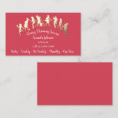 Classy Cleaning Services Gold Logo Maid Pink Visitekaartje (Voorkant / Achterkant)