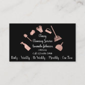 Classy Cleaning Services Gold Logo Maid Roos Glam Visitekaartje (Voorkant)