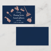 Classy Cleaning Services Gold Logo MaidRoseGlitter Visitekaartje (Voorkant / Achterkant)