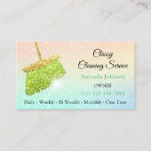 Classy Cleaning Services Holograaf Ombre Glitter Visitekaartje (Voorkant)