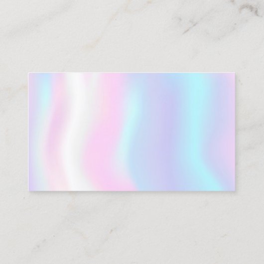 Classy Cleaning Services Holografen Blue Glitter Visitekaartje (Achterkant)