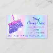 Classy Cleaning Services Holografen Blue Glitter Visitekaartje (Voorkant)