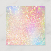 Classy Cleaning Services Holografen Gold Glitter Vierkante Visitekaartje (Achterkant)