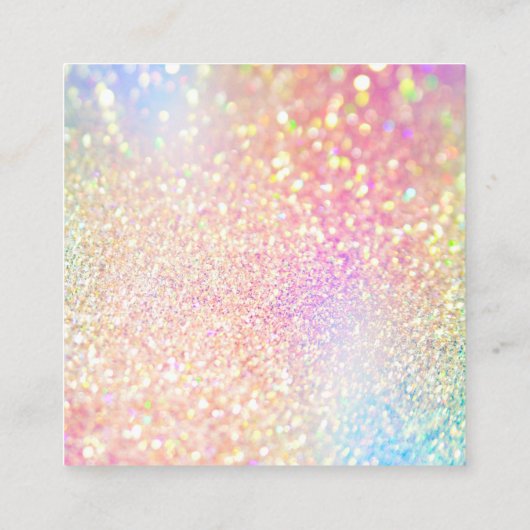 Classy Cleaning Services Holografen Gold Glitter Vierkante Visitekaartje (Achterkant)