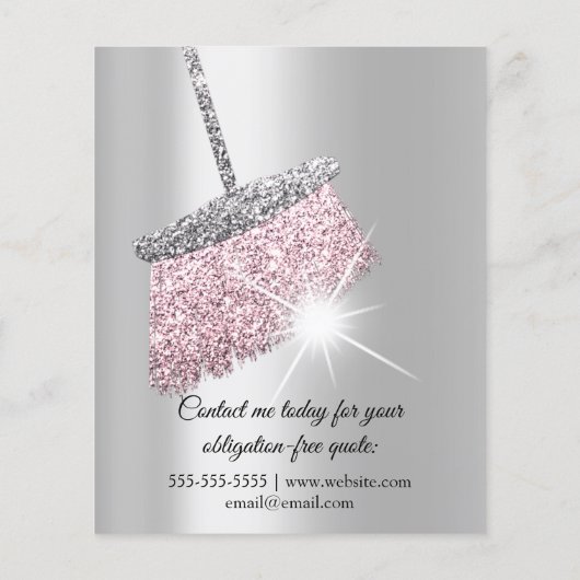 Classy Cleaning Services House Grijze roze F Flyer (Achterkant)