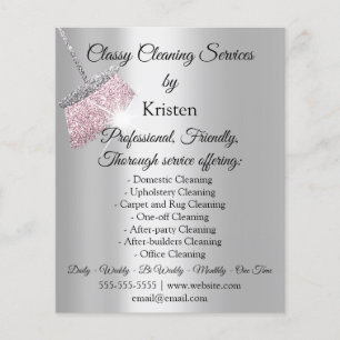 Classy Cleaning Services House Grijze roze F Flyer