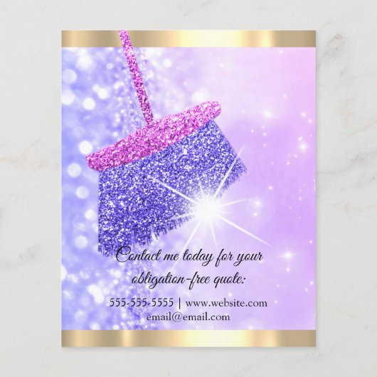 Classy Cleaning Services House Keeping Paars Flyer (Achterkant)