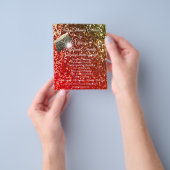 Classy Cleaning Services House Keeping Red Glitter Flyer (Hand)