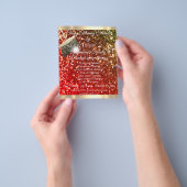 Classy Cleaning Services House Keeping Red Glitter Flyer (Hand)