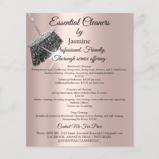 Classy Cleaning Services House Keeping Roos Silver Flyer (Voorkant)