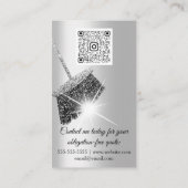 Classy Cleaning Services House QRCode Gray houden Visitekaartje (Achterkant)