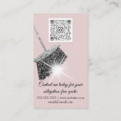 Classy Cleaning Services House QRCode Pink Visitekaartje (Achterkant)