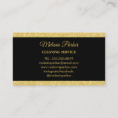 Classy Cleaning Services Logo Maid Gold Visitekaartje (Achterkant)