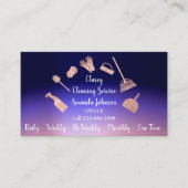 Classy Cleaning Services Logo Maid Roos Navy Visitekaartje (Voorkant)