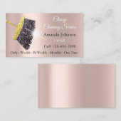 Classy Cleaning Services Maid Gold Silver Roos Visitekaartje (Voorkant / Achterkant)