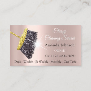 Classy Cleaning Services Maid Gold Silver Roos Visitekaartje