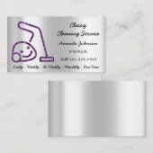 Classy Cleaning Services Maid Vacuum Cleaner Grey Visitekaartje (Voorkant / Achterkant)