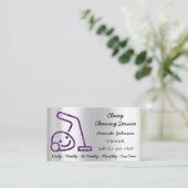 Classy Cleaning Services Maid Vacuum Cleaner Grey Visitekaartje (Staand voorkant)