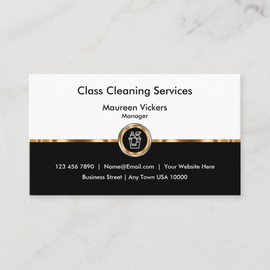Classy Cleaning Services Modern Visitekaartje (Voorkant)