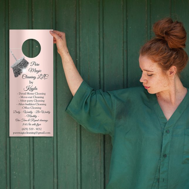 Classy Cleaning Services Move-Out Cleaning Roos Deurhanger (Classy Cleaning Services Move-out Cleaning Rose Do Door Hanger)