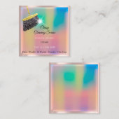 Classy Cleaning Services Ombre Pink Gold Glitter Vierkante Visitekaartje (Voorkant / Achterkant)