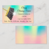 Classy Cleaning Services Ombre Pink Gold Glitter Visitekaartje (Voorkant / Achterkant)