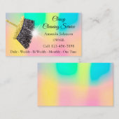 Classy Cleaning Services Ombre Pink Gold Glitter Visitekaartje (Voorkant / Achterkant)