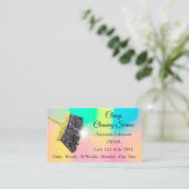 Classy Cleaning Services Ombre Pink Gold Glitter Visitekaartje (Staand voorkant)