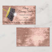 Classy Cleaning Services Roos Gold Glitter Leather Visitekaartje (Voorkant / Achterkant)