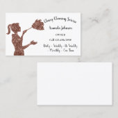 Classy Cleaning Services Roos Logo Maid 1 Glitter Visitekaartje (Voorkant / Achterkant)
