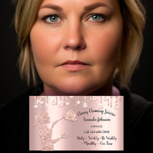 Classy Cleaning Services Roos Logo Maid Diamond Visitekaartje