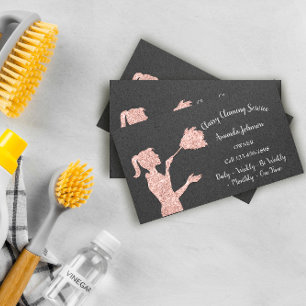 Classy Cleaning Services Roos Logo Maid Kraft Glam Visitekaartje