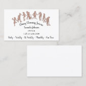 Classy Cleaning Services Roos Logo Maid White VIP Visitekaartje (Voorkant / Achterkant)