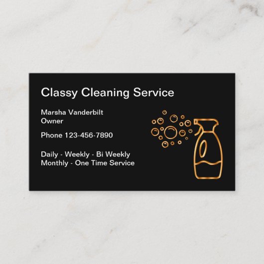 Classy Cleaning Services Visitekaartje (Voorkant)