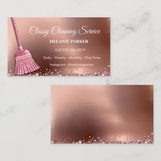 Classy Cleaning Services Visitekaartje (Voorkant / Achterkant)