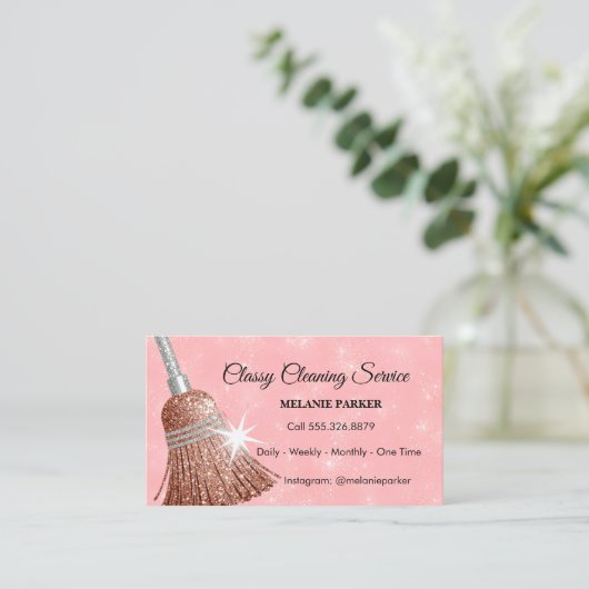 Classy Cleaning Services Visitekaartje (Staand voorkant)