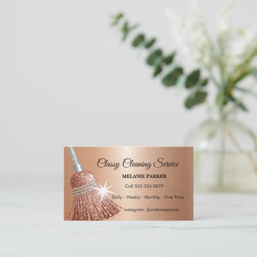 Classy Cleaning Services Visitekaartje (Staand voorkant)