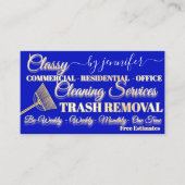 Classy Cleaning Trash Removal Maid Gold Logo QR Visitekaartje (Voorkant)