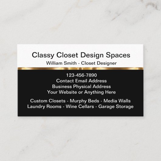 Classy Closet Design Visitekaartjes (Voorkant)