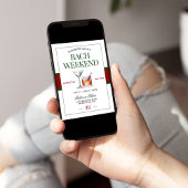 Classy Cocktail Green & Red Bachelorette Weekend Kaart