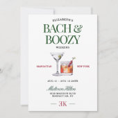 Classy Cocktail Groen & Rood Bach & Boozy Weekend Kaart (Voorkant)