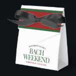 Classy Cocktails Green & Red Bach Weekend Bedankdoosjes<br><div class="desc">Dit groene en rode themaontwerp bevatte enkele klassieke cocktails.</div>
