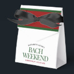 Classy Cocktails Green & Red Bach Weekend Bedankdoosjes<br><div class="desc">Dit groene en rode themaontwerp bevatte enkele klassieke cocktails.</div>