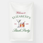 Classy Cocktails Green & Red Girl's Club Banner (Verticaal)