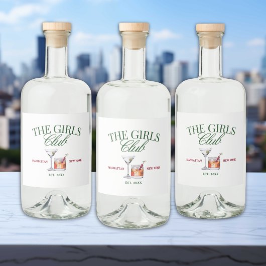 Classy Cocktails Green & Red Girl's Club Likeurfles Etiket