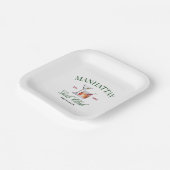 Classy Cocktails Green & Red Girl's Club Papieren Bordje (Gebogen)